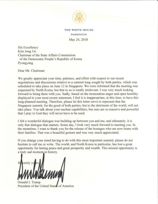 Trump-Kim-Letter